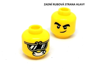 X384 LEGO NOVÁ HLAVA ŽLUTÁ 1 KS ZLATÉ BRÝLE