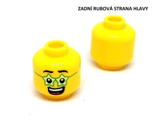 X385 LEGO NOVÁ HLAVA ŽLUTÁ 1 KS ZELENÉ HVĚZDIČKOVÉ BRÝLE