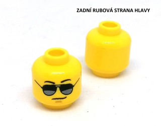 X386 LEGO NOVÁ HLAVA ŽLUTÁ 1 KS BRÝLE PILOTKY