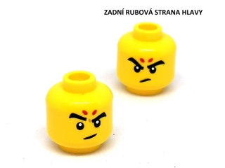 X387 LEGO NOVÁ HLAVA ŽLUTÁ 1 KS ČERVENÉ ČÁRKY NAD NOSEM