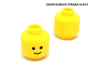 X388 LEGO NOVÁ HLAVA ŽLUTÁ 1 KS ZÁKLADNÍ OBLIČEJ BEZ OBOČÍ