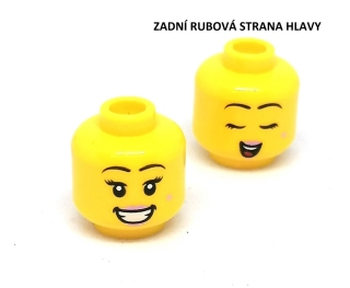 X400 LEGO NOVÁ HLAVA ŽLUTÁ 1 KS ZPÍVAJÍCÍ ŽENA S ÚSMĚVEM