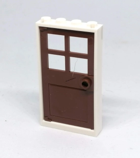 LH2798 HRANÉ LEGO DVEŘE HNĚDÉ BÍLÝ RÁM