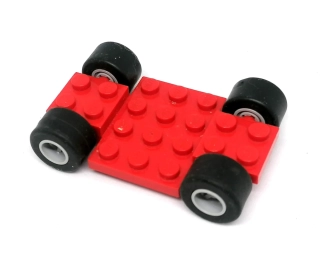 LH2835 LEGO HRANÝ PODVOZEK MALÝ ČERVENÝ
