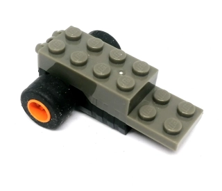 LH2844 LEGO HRANÝ PODVOZEK MALÝ ŠEDÝ SE SETRVAČNÍKEM