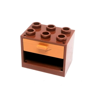 LH2849 LEGO HRANÝ DÍL HNĚDÁ SKŘÍŇKA HNĚDÝ ŠUPLÍK