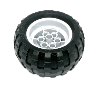 LH2854 LEGO HRANÝ DÍL PNEUMATIKA SE STŘÍBRNÝM DISKEM 68,7X34 PRŮMĚR 6,5 CM