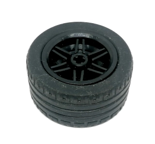 LH2859 LEGO HRANÝ DÍL PNEUMATIKA S ČERNÝM DISKEM 43,2X22 ZR PRŮMĚR 4,5 CM