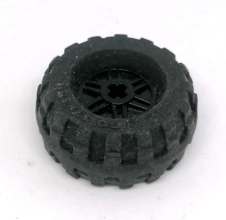 LH2862 LEGO HRANÝ DÍL PNEUMATIKA S ČERNÝM DISKEM 38X18R PRŮMĚR 3,5 CM