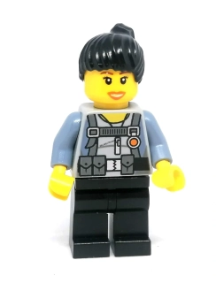 LH4441 LEGO HRANÁ MINIFIGURKA ŽENA ČERNÉ VLASY
