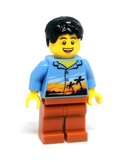LH4463 LEGO HRANÁ MINIFIGURKA MUŽ PLÁŽOVÁ KOŠILE
