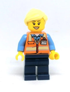 LH4472 LEGO HRANÁ MINIFIGURKA ŽENA DĚLNICE BLOND