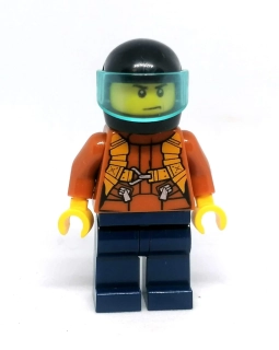 LH4473 LEGO HRANÁ MINIFIGURKA MOTORKÁŘ HNĚDÁ BUNDA