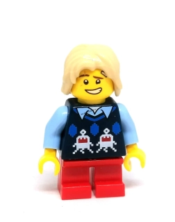 LH4474 LEGO HRANÁ MINIFIGURKA KLUK DLOUHÉ BLOND VLASY