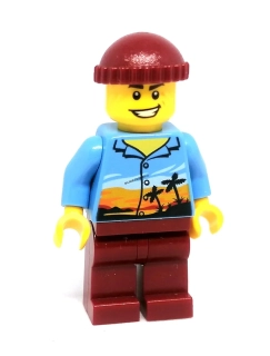 LH4475 LEGO HRANÁ MINIFIGURKA MUŽ KOŠILE A ČEPICE