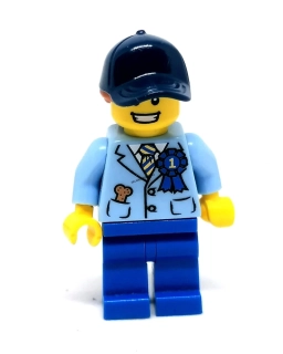 LH4505 LEGO HRANÁ MINIFIGURKA ŽENA CHOVATELKA MODRÉ OBLEČENÍ