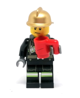 LH4510 LEGO HRANÁ MINIFIGURKA MUŽ HASIČ S HRNKEM