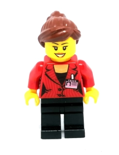 LH4547 LEGO HRANÁ MINIFIGURKA ŽENA ČERVENÝ OBLEK