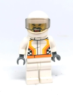 LH4548 LEGO HRANÁ MINIFIGURKA ZÁVODNÍK BÍLA KOMBINÉZA