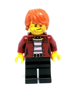 LH4574 LEGO HRANÁ MINIFIGURKA MUŽ ČERVENÁ BUNDA