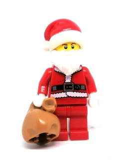 LH4578 LEGO HRANÁ MINIFIGURKA SANTA KLAUS PYTEL V RUCE