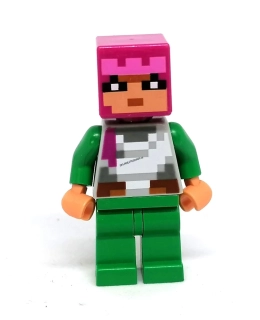 LH4592 LEGO HRANÁ MINIFIGURKA MINECRAFT RŮŽOVÉ VLASY