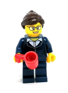 Lh4602 LEGO HRANÁ MINIFIGURKA ŽENA ČERVENÝ HRNEK