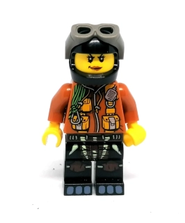 Lh4615 LEGO HRANÁ MINIFIGURKA ŽENA HNĚDÁ BUNDA