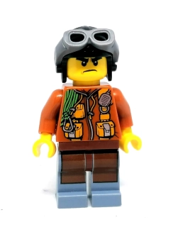 Lh4621 LEGO HRANÁ MINIFIGURKA MUŽ HNĚDÁ BUNDA