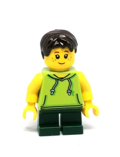Lh4624 LEGO HRANÁ MINIFIGURKA KLUK ZELENÁ MIKINA