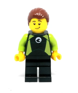 Lh4628 LEGO HRANÁ MINIFIGURKA MUŽ ZELENÁ TEPLÁKOVKA
