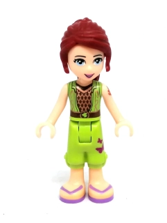 Lh4640 LEGO HRANÁ MINIFIGURKA FRIENDS DÍVKA ZELENÉ OBLEČENÍ