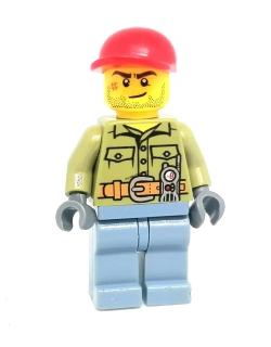 Lh4662 LEGO HRANÁ MINIFIGURKA DĚLNÍK ZELENÁ BUNDA