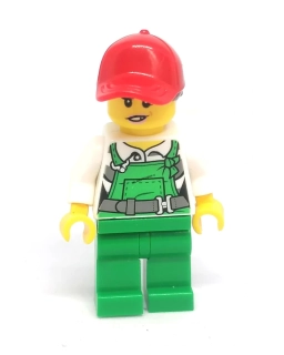 Lh4666 LEGO HRANÁ MINIFIGURKA ŽENA ZELENÉ MONTERKY