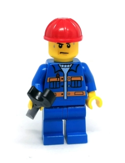 Lh4667 LEGO HRANÁ MINIFIGURKA MUŽ ČERVENÁ HELMA KLÍČ
