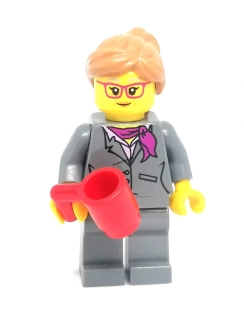 Lh4672 LEGO HRANÁ MINIFIGURKA ŽENA V OBLEKU HRNEK