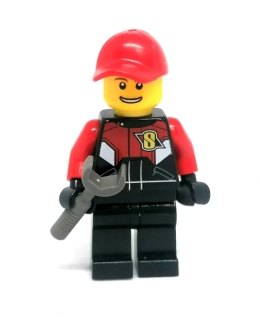 Lh4673 LEGO HRANÁ MINIFIGURKA MUŽ ZÁVODNÍ MECHANIK