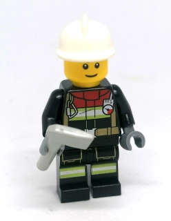 Lh4690 LEGO HRANÁ MINIFIGURKA HASIČ BÍLA HELMA