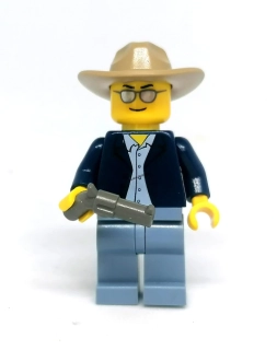 Lh4697 LEGO HRANÁ MINIFIGURKA MUŽ V KLOBOUKU S PISTOLÍ