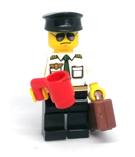 Lh4702 LEGO HRANÁ MINIFIGURKA MUŽ PILOT