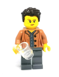 Lh4705 LEGO HRANÁ MINIFIGURKA ŽENA PRŮHLEDNÝ HRNEK