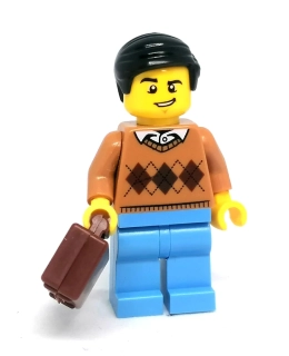 Lh4712 LEGO HRANÁ MINIFIGURKA MUŽ S KUFREM