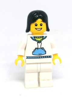Lh4726 LEGO HRANÁ MINIFIGURKA ŽENA BÍLÉ OBLEČENÍ