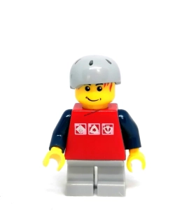 Lh4734 LEGO HRANÁ MINIFIGURKA KLUK ŠEDÁ HELMA