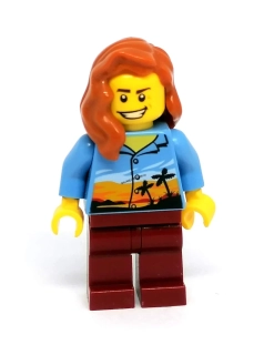 LN2570 LEGO NOVÁ MINIFIGURKA CITY ŽENA V PLÁŽOVÉ KOŠILI