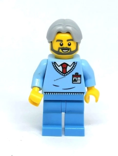 Lh4764 LEGO HRANÁ MINIFIGURKA MUŽ V MODRÉM SVETRU