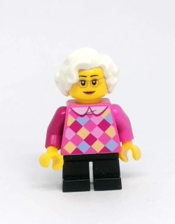 LN2671 LEGO NOVÁ MINIFIGURKA CITY BABIČKA BÍLÉ VLASY