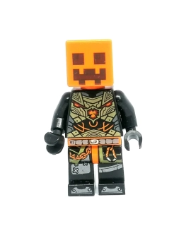 LH4810 LEGO HRANÁ MINIFIGURKA MINECRAFT ČERNO ORANŽOVÁ