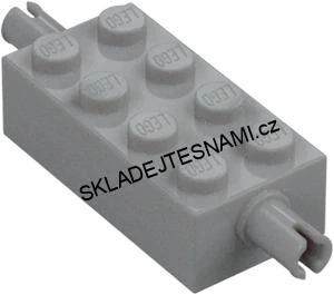 LH2886 LEGO HRANÁ KOSTKA 2X4 NOPKY ŠIROKÝ KOLÍK Z OBOU STRANŠEDÁ