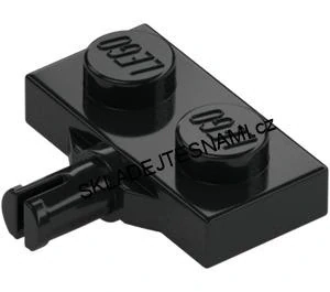 LH2890 LEGO HRANÁ NÁPRAVA 1X2 NOPKY PLOCHÁ MALÝ KOLÍK ČERNÁ